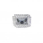 Dolomite - Chrome Recessed Downlight with Decorative Clear Glass Ø 9 cm