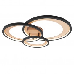 Granada - Matt Black & Gold LED Flush 71.5 cm