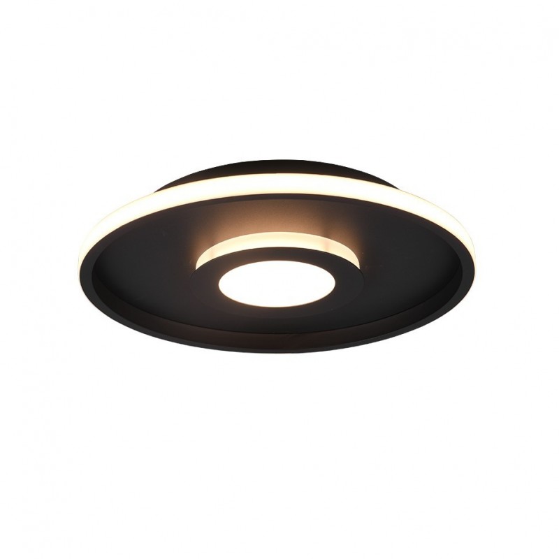 Trio-680819332 - Ascari - Bathroom Black LED Flush Ø 40 cm