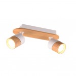 Aruni - Wooden & Matt White 2 Spotlights Aruni - Wooden & Matt White 2 Spotlights