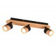- Aruni - Wooden & Matt Black 3 Spotlights Trio-801100332 - Aruni - Wooden & Matt Black 3 Spotlights