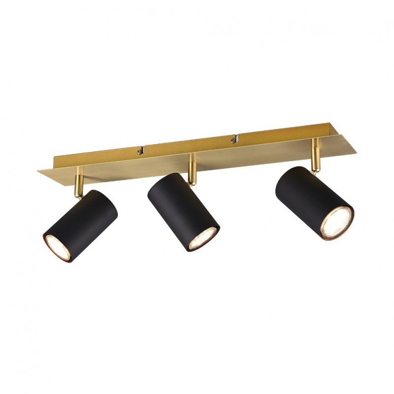 - Marley - Matt Black & Gold 3 Spotlights Trio-802400380 - Marley - Matt Black & Gold 3 Spotlights