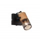 Trio-804370132 - Tosh - Black Single Spotlight with Wooden Details