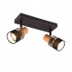 - Nandini - Black & Wooden 2 Spotlights Trio-811700232 - Nandini - Black & Wooden 2 Spotlights