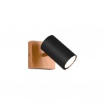 Marley - Wooden & Matt Black Spot Light Marley - Wooden & Matt Black Spot Light