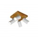 - Marley - Wooden & White 4 Light Spotlights Trio-812400431 - Marley - Wooden & White 4 Light Spotlights