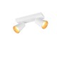Trio-817100231 - Sharp - Matt White 2 Spotlights with Gold Inner Ring