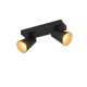 Spot & Downlights - Sharp - Matt Black 2 Spotlights with Gold Inner Ring Trio-817100232 - Sharp - Matt Black 2 Spotlights with Gold Inner Ring