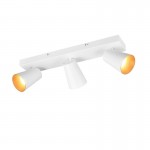 Sharp - Matt White 3 Spotlights with Gold Inner Ring Sharp - Matt White 3 Spotlights with Gold Inner Ring