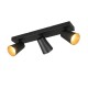 - Sharp - Matt Black 3 Spotlights with Gold Inner Ring Trio-817100332 - Sharp - Matt Black 3 Spotlights with Gold Inner Ring