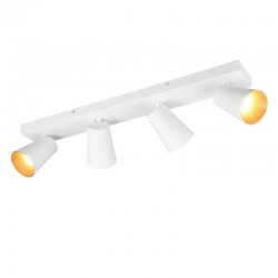Sharp - Matt White 4 Spotlights with Gold Inner Ring Sharp - Matt White 4 Spotlights with Gold Inner Ring