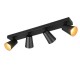 - Sharp - Matt Black 4 Spotlights with Gold Inner Ring Trio-817100432 - Sharp - Matt Black 4 Spotlights with Gold Inner Ring