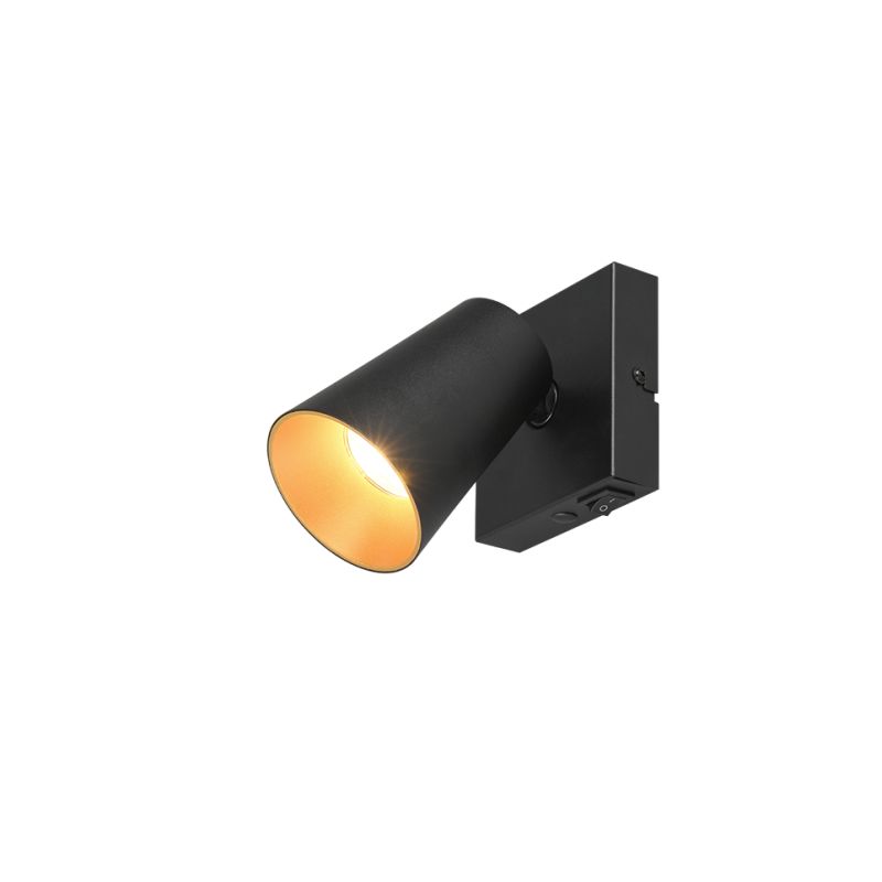- Sharp - Matt Black Spotlight with Gold Inner Ring Trio-817170132 - Sharp - Matt Black Spotlight with Gold Inner Ring