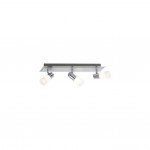 Clapton - Chrome & Brushed Aluminium LED 3 Spotlights with White Glass Clapton - Chrome & Brushed Aluminium LED 3 Spotlights with White Glass