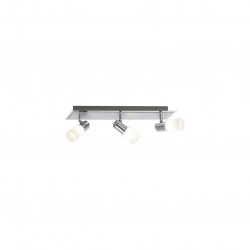 Clapton - Chrome & Brushed Aluminium LED 3 Spotlights with White Glass Clapton - Chrome & Brushed Aluminium LED 3 Spotlights with White Glass