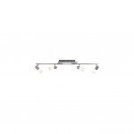 Clapton - Chrome & Brushed Aluminium LED 4 Spotlights with White Glass Clapton - Chrome & Brushed Aluminium LED 4 Spotlights with White Glass