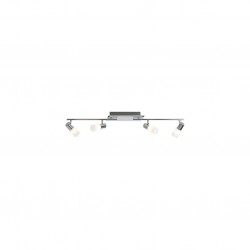 Clapton - Chrome & Brushed Aluminium LED 4 Spotlights with White Glass Clapton - Chrome & Brushed Aluminium LED 4 Spotlights with White Glass