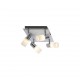 Spot & Downlights - Clapton - Chrome & Brushed Aluminium LED 4 Spotlights with White Glass Trio-821430405 - Clapton - Chrome & Brushed Aluminium LED 4 Spotlights with White Glass