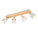 Trio-862700476 - Shanti - Wooden & Warm Grey 4 Spotlights