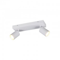 Soka - Matt White Ribbed 2 Spotlights Soka - Matt White Ribbed 2 Spotlights