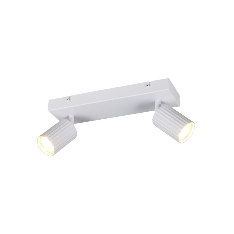Trio-867700231 - Soka - Matt White Ribbed 2 Spotlights