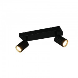 Soka - Matt Black Ribbed 2 Spotlights Soka - Matt Black Ribbed 2 Spotlights