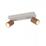 Soka - Coffee & Warm Grey Ribbed 2 Spotlights Soka - Coffee & Warm Grey Ribbed 2 Spotlights