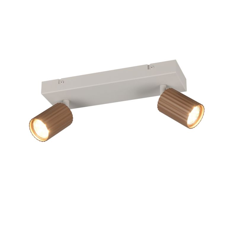 Trio-867700265 - Soka - Coffee & Warm Grey Ribbed 2 Spotlights