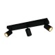 Trio-867700332 - Soka - Matt Black Ribbed 3 Spotlights