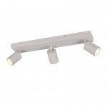 Soka - Warm Grey Ribbed 3 Spotlights Soka - Warm Grey Ribbed 3 Spotlights