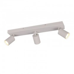 Soka - Warm Grey Ribbed 3 Spotlights Soka - Warm Grey Ribbed 3 Spotlights