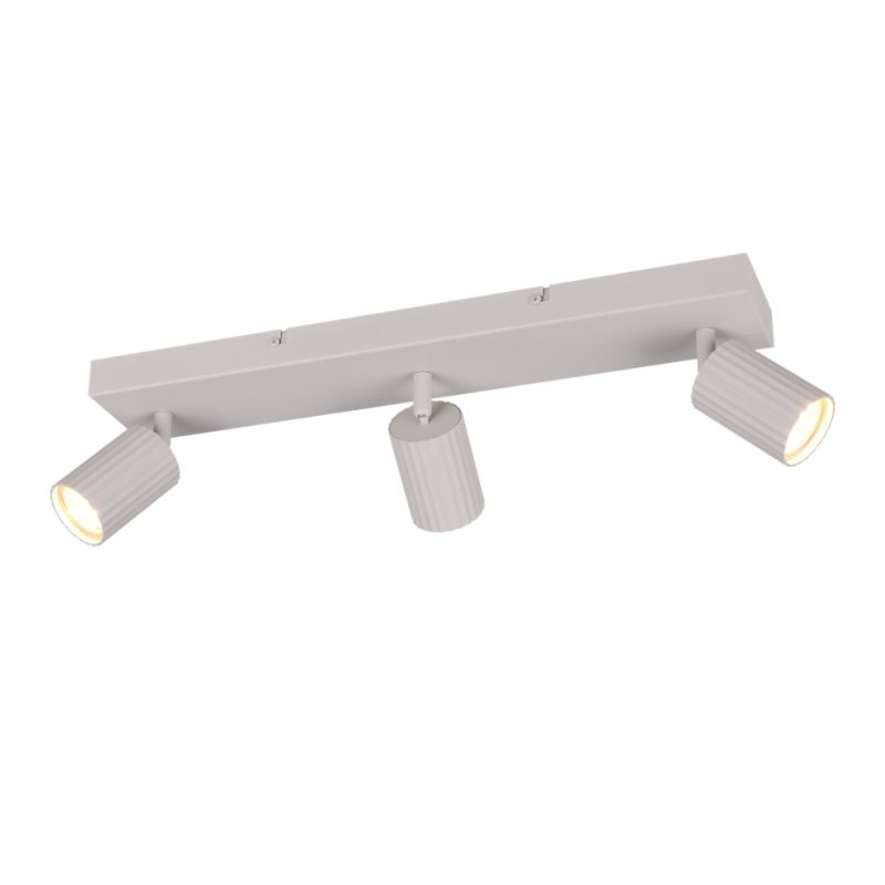 Trio-867700376 - Soka - Warm Grey Ribbed 3 Spotlights