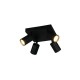 Trio-867730432 - Soka - Matt Black Ribbed 4 Spotlights