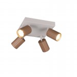 Soka - Coffee & Warm Grey Ribbed 4 Spotlights Soka - Coffee & Warm Grey Ribbed 4 Spotlights