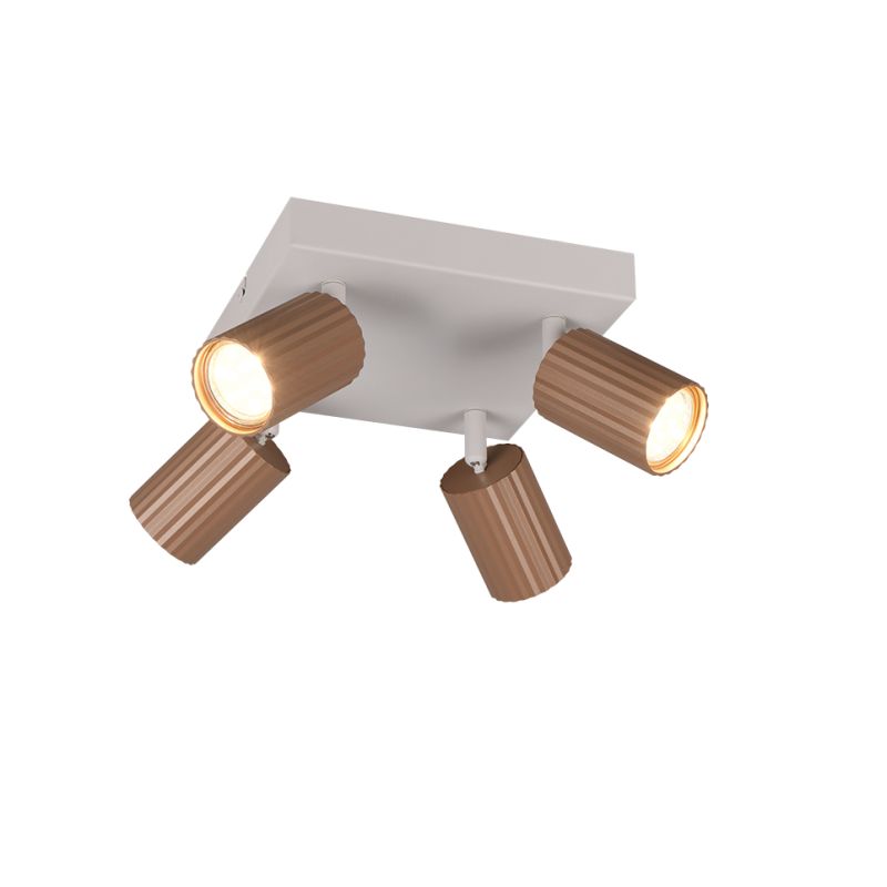 Trio-867730465 - Soka - Coffee & Warm Grey Ribbed 4 Spotlights
