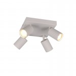 Soka - Warm Grey Ribbed 4 Spotlights Soka - Warm Grey Ribbed 4 Spotlights