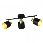 Eva - Black & Gold 3 Spotlights Eva - Black & Gold 3 Spotlights