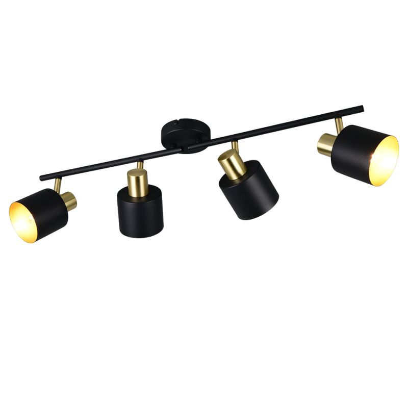 - Eva - Black & Gold 4 Spotlights Trio-868800480 - Eva - Black & Gold 4 Spotlights