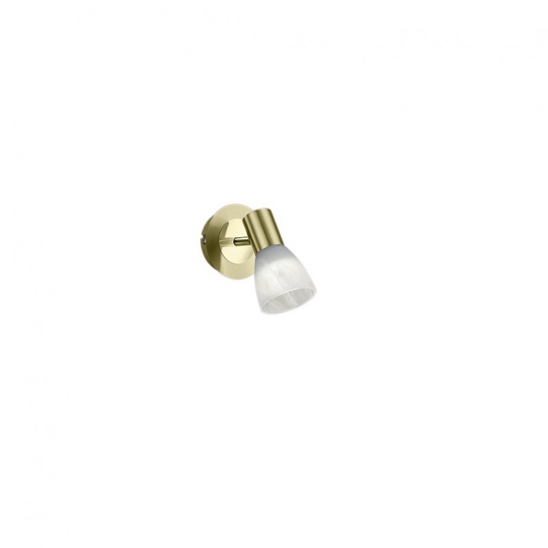 - Levisto - Matt Brass Spotlight with Alabaster Glass Trio-871010108 - Levisto - Matt Brass Spotlight with Alabaster Glass