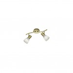 Levisto - Matt Brass 2 Spotlights with Alabaster Glass Levisto - Matt Brass 2 Spotlights with Alabaster Glass