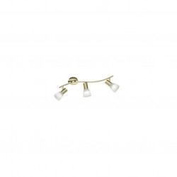 Levisto - Matt Brass 3 Spotlights with Alabaster Glass Levisto - Matt Brass 3 Spotlights with Alabaster Glass
