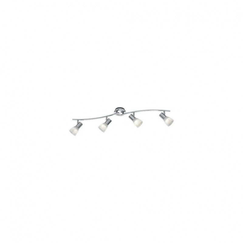 - Levisto - Matt Nickel 4 Spotlights with Alabaster Glass Trio-871010407 - Levisto - Matt Nickel 4 Spotlights with Alabaster Glass