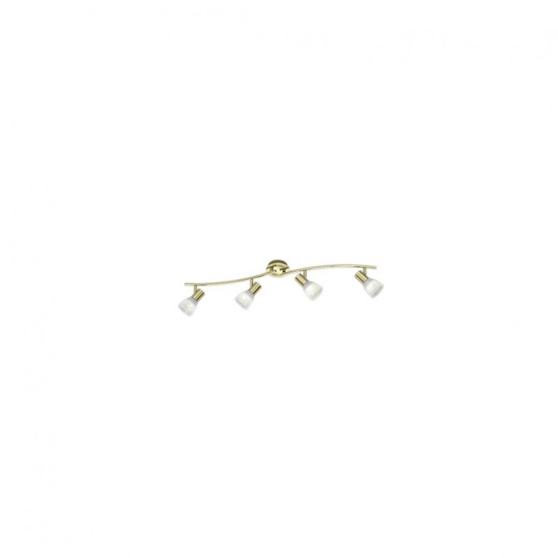- Levisto - Matt Brass 4 Spotlights with Alabaster Glass Trio-871010408 - Levisto - Matt Brass 4 Spotlights with Alabaster Glass