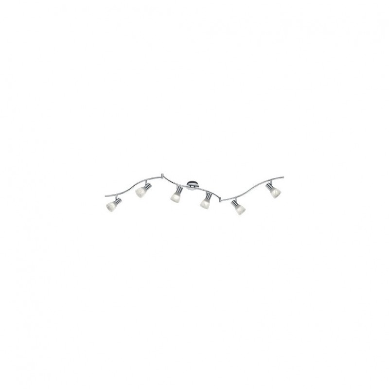 - Levisto - Matt Nickel 6 Spotlights with Alabaster Glass Trio-871010607 - Levisto - Matt Nickel 6 Spotlights with Alabaster Glass