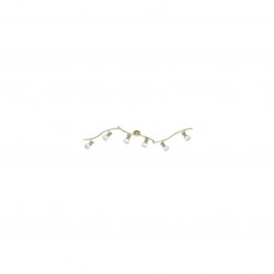 Levisto - Matt Brass 6 Spotlights with Alabaster Glass Levisto - Matt Brass 6 Spotlights with Alabaster Glass