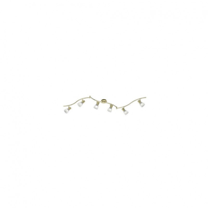 - Levisto - Matt Brass 6 Spotlights with Alabaster Glass Trio-871010608 - Levisto - Matt Brass 6 Spotlights with Alabaster Glass