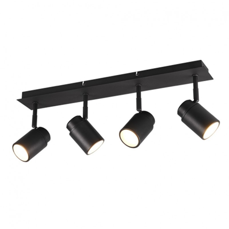 Trio-880400432 - Angelo - Bathroom Black 4 Spotlights