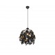 - Leavy - Matt Black Pendant with Black & Gold Leaves Trio-R10461932 - Leavy - Matt Black Pendant with Black & Gold Leaves