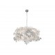 Ceiling Lights - Leavy - Chrome 4 Light Pendant with White Leaves Trio-R10464001 - Leavy - Chrome 4 Light Pendant with White Leaves