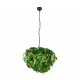 Ceiling Lights - Leavy - Matt Black 4 Light Pendant with Green Leaves Trio-R10464015 - Leavy - Matt Black 4 Light Pendant with Green Leaves